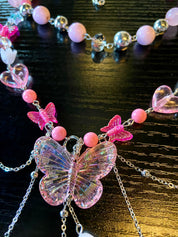 Pinky butterflies choker