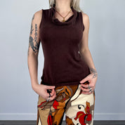 Chocolate Slouch Neck Tank (L)