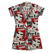 90s Media Print Dress (M)