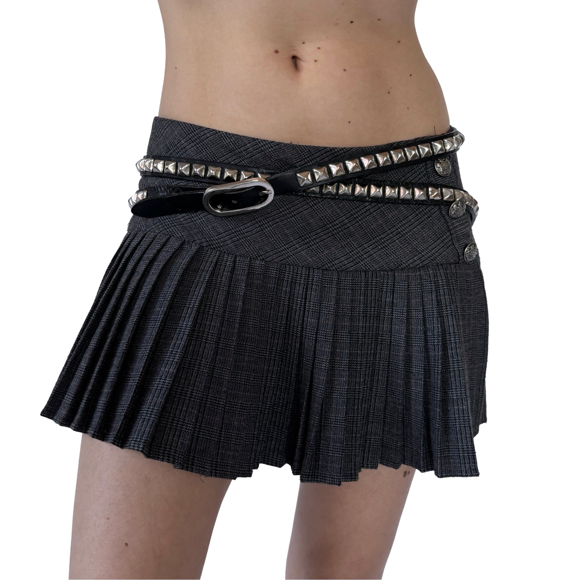 Vintage Studded Leather Belt (M/L)