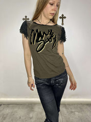 2010s Miss Sixty Fringe Logo T-Shirt (S)