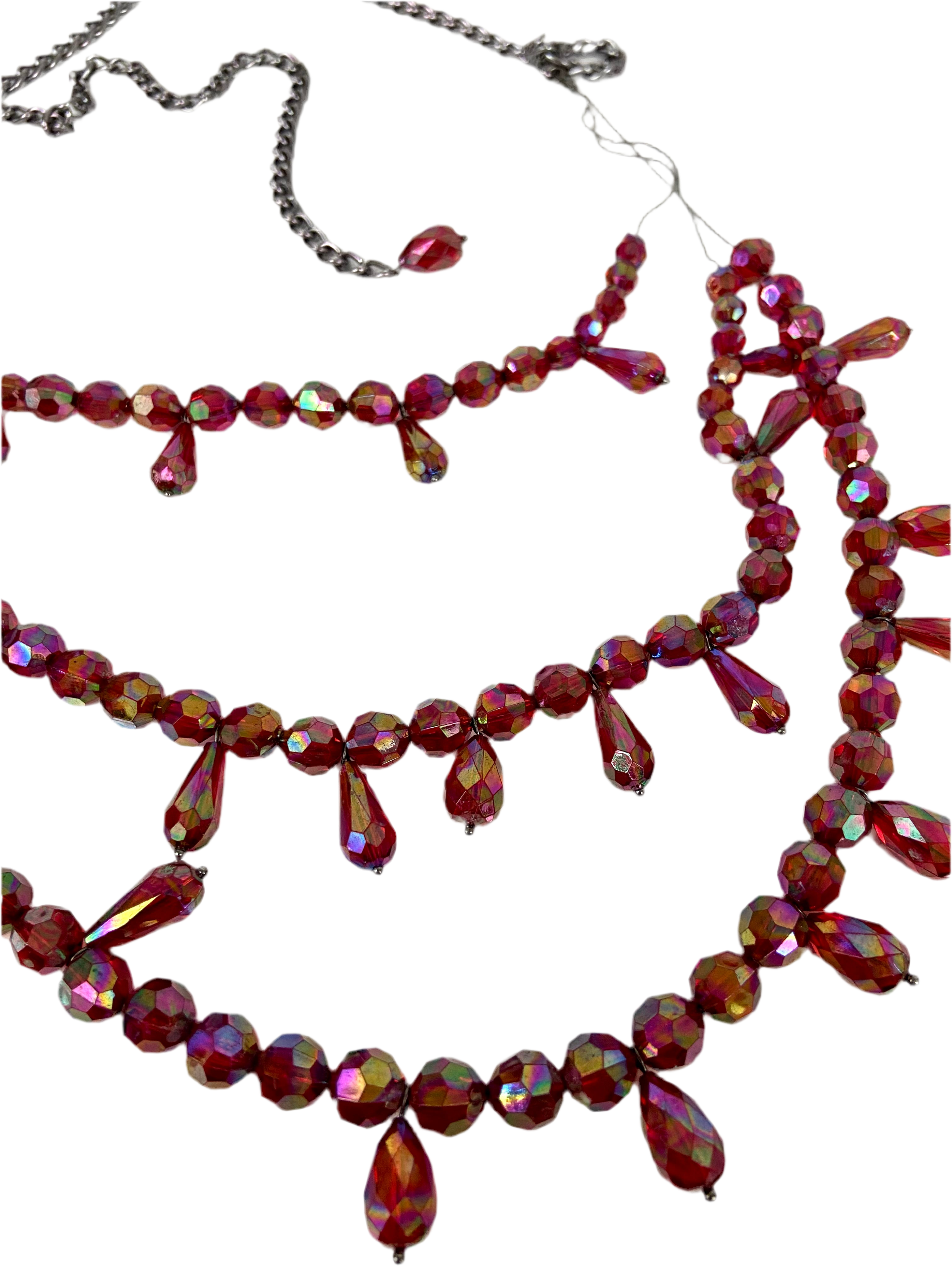 Layered Red Crystals belt