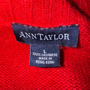 Red Cashmere Off The Shoulder Knit (L)