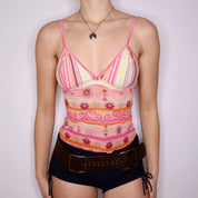 Y2K Pink Mesh Cami (S)