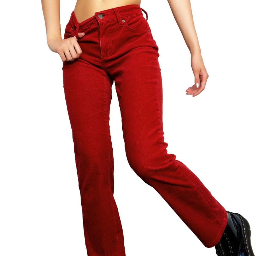 Skinny Pant - Red Corduroy