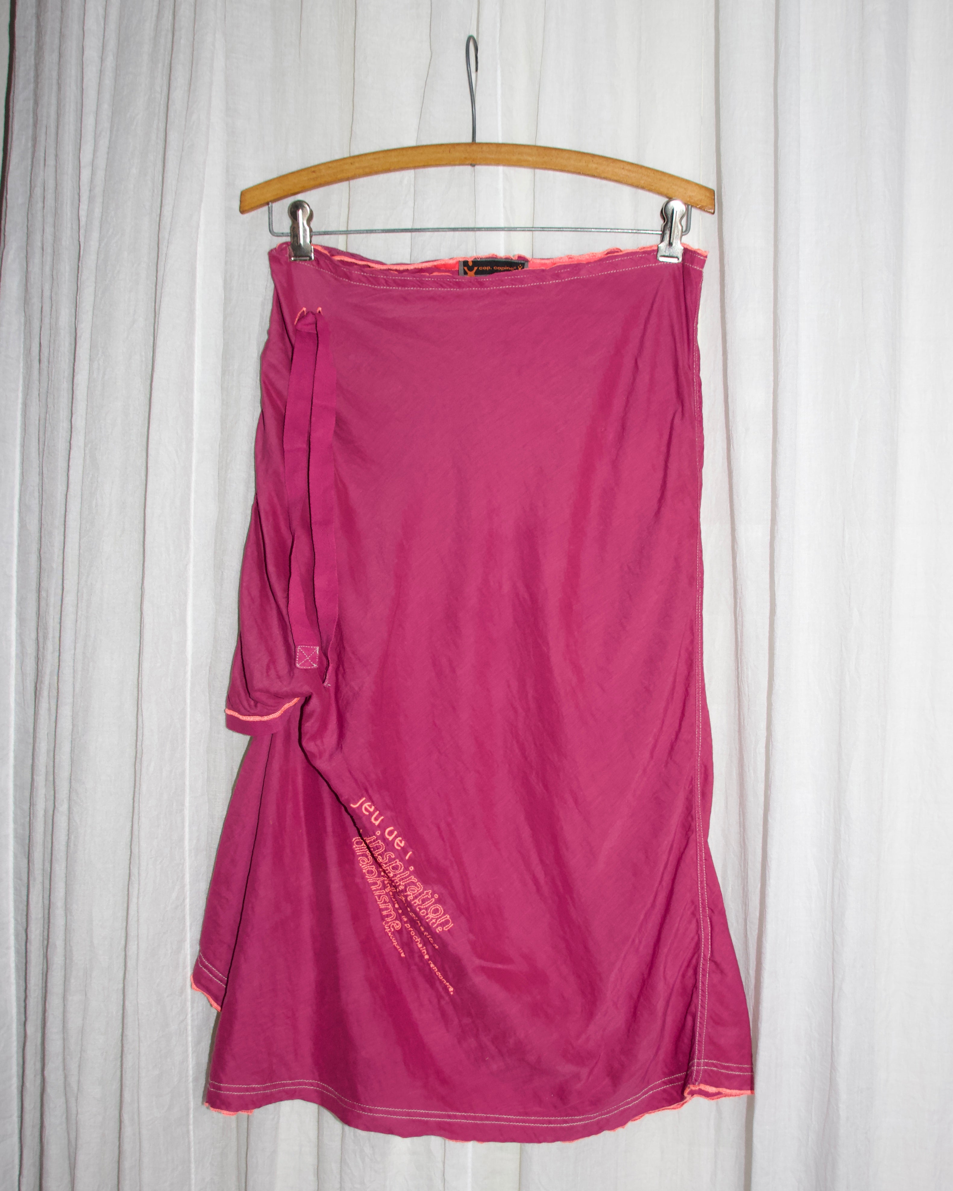 Y2K Cop Copine Silk Blend Skirt (S/M)