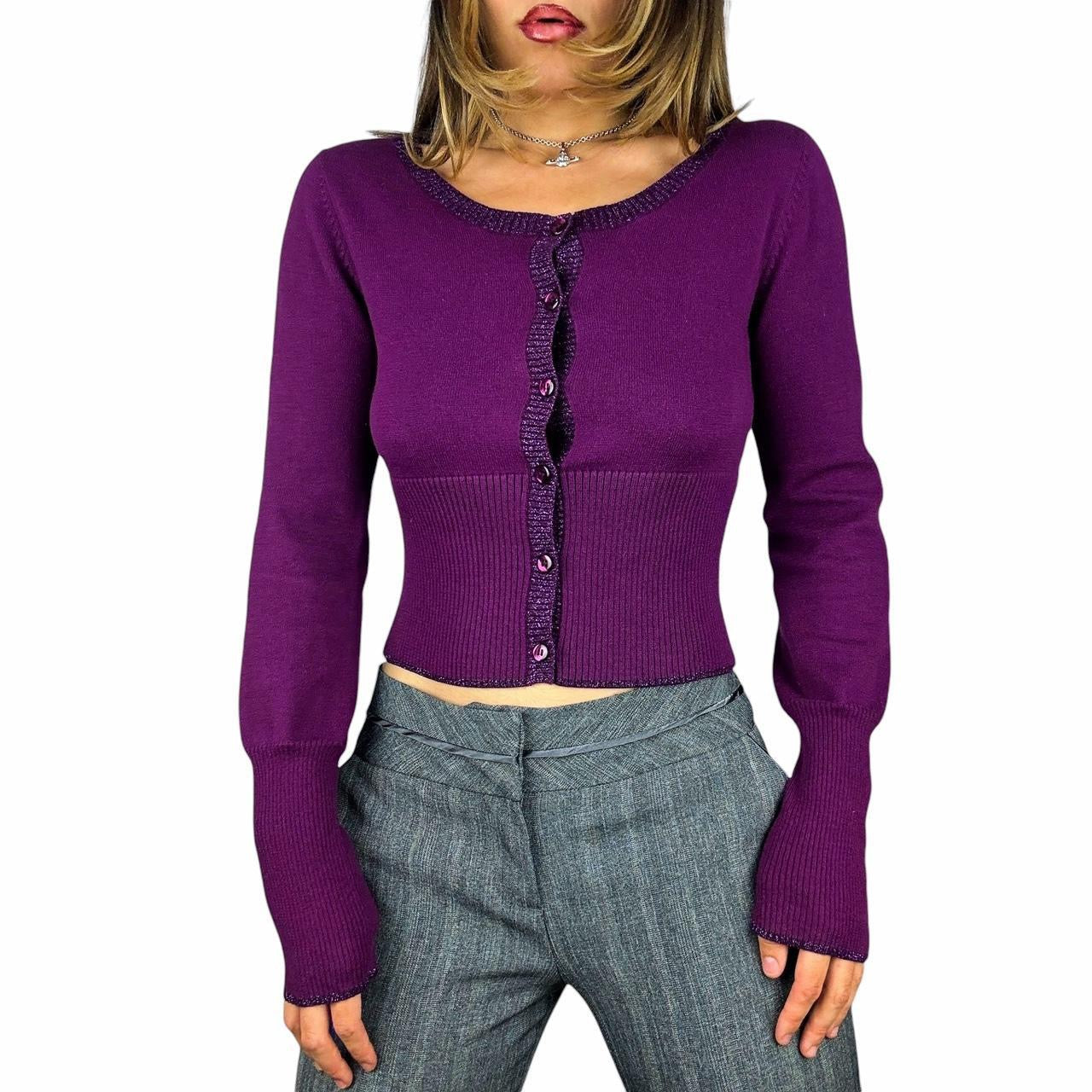 DKNY Soft Knit Orchid Cardigan (S)