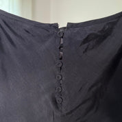 Vintage Black & Pink Floral Butterfly Lace Skirt (S)