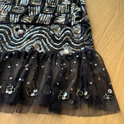 Vintage Sequin Embellished Mesh Skirt (S/M)
