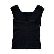 90s Noir Silk Blend Tee (XXS/XS)