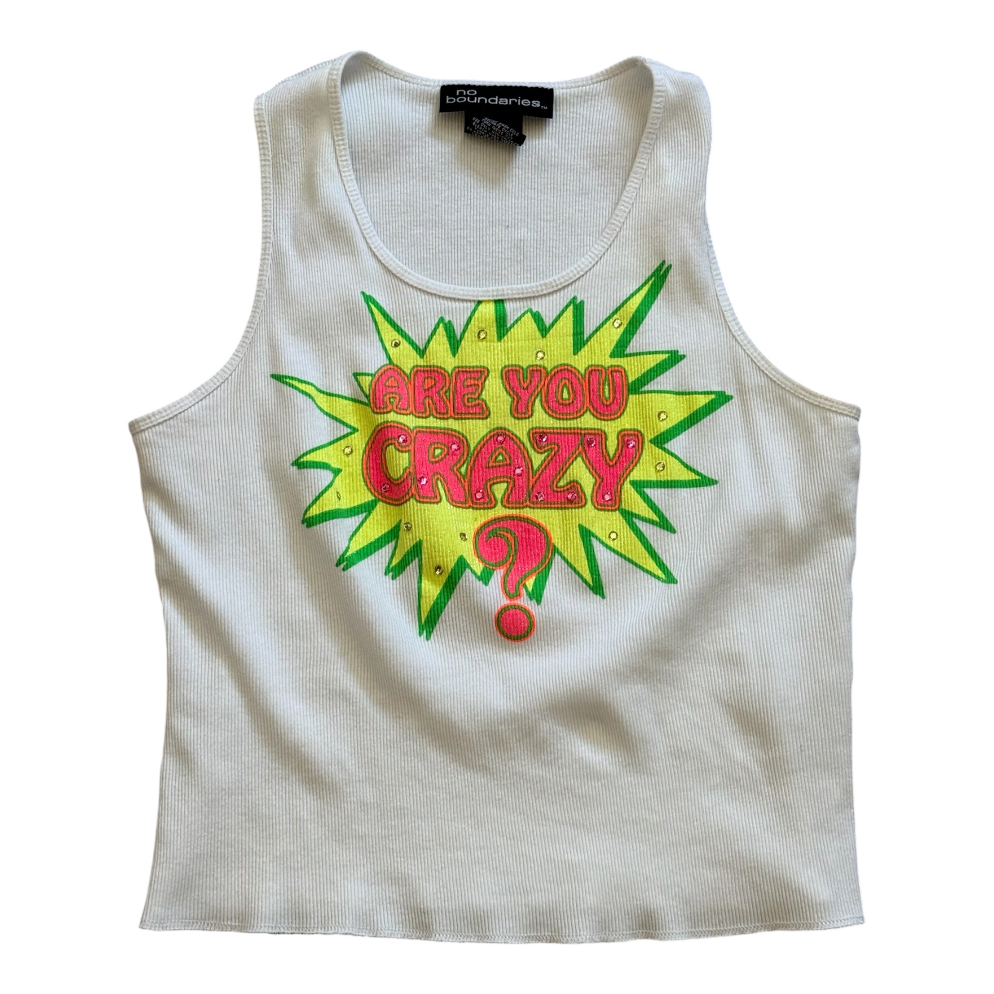 Y2K NOBO graphic ribbed tank (L/XL)