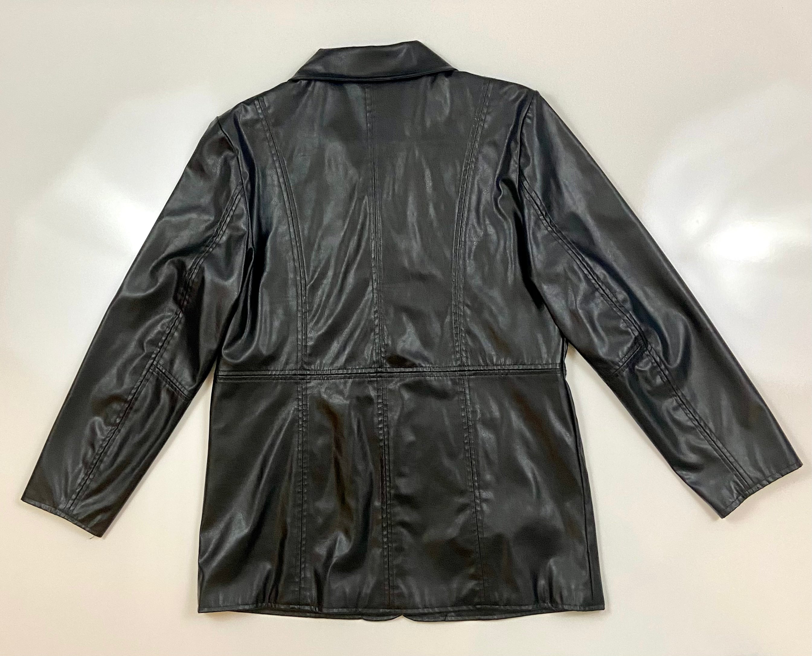 Outbrook black leather jacket Holy Thrift