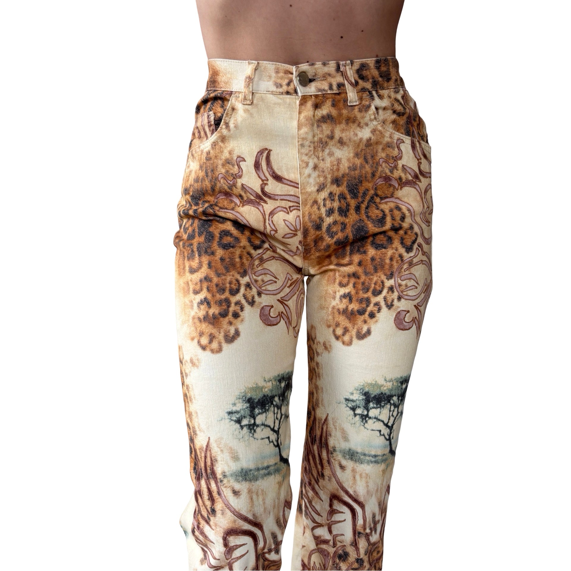 2000s Safari Print Pants (XS/S)