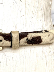 Haircalf Cow Print Belt