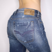 Y2K DIESEL Distressed Mid Rise Bootcut Jeans (S/M)