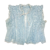 Vintage Baby Blue Lace Top