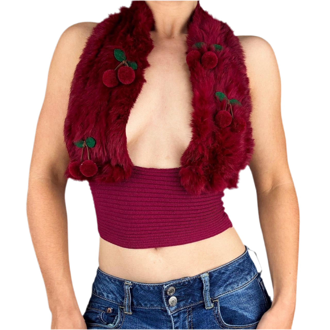 The Feral Cherry Halter Top (XS/S)