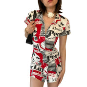 90s Media Print Dress (M)