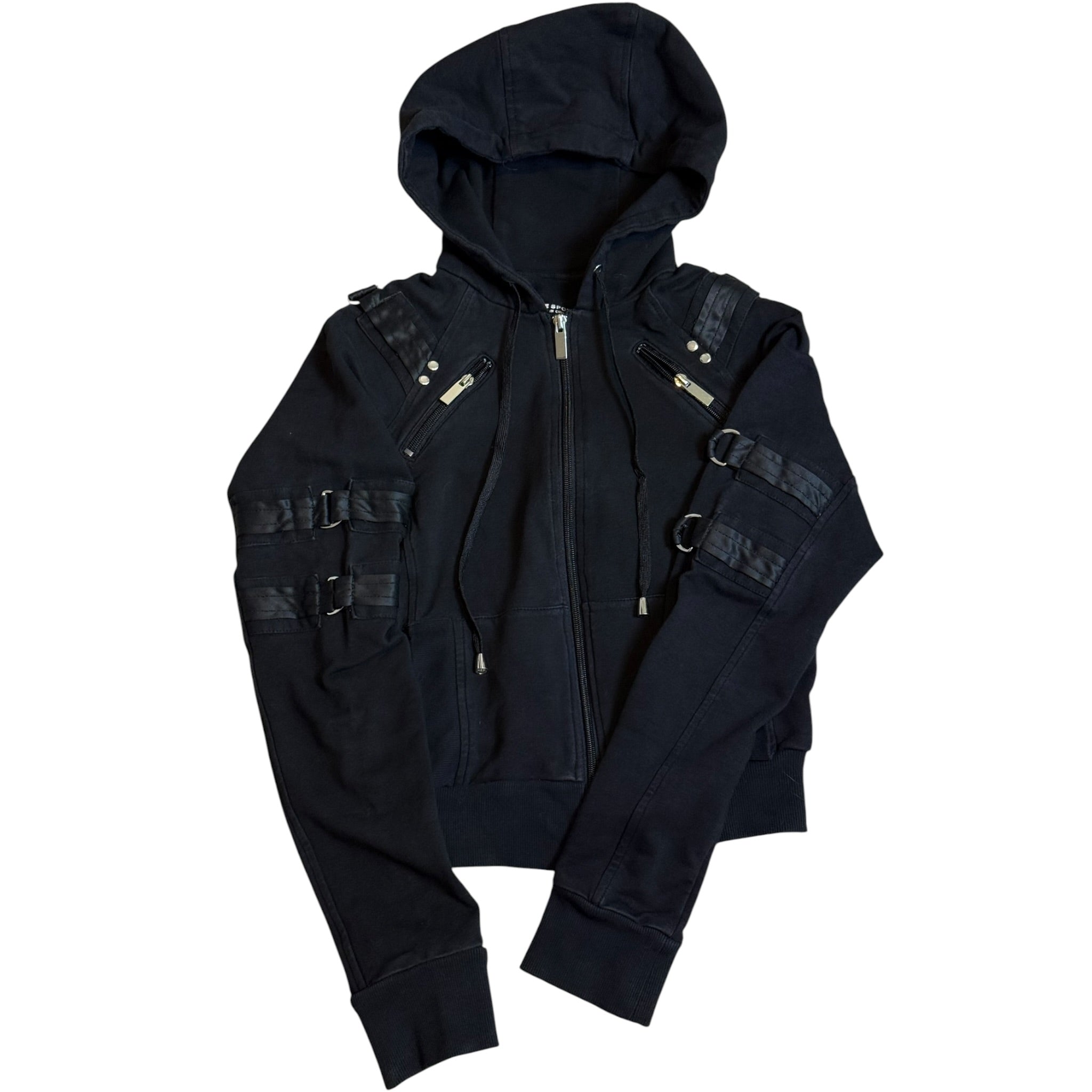 Y2K Bebe Sport Subversive Fitted Zip Up Hoodie (S)