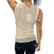 Vintage European Milkmaid Lace Vest Top (M)