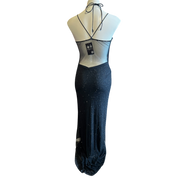 Beaded Butterfly Strappy Mesh Dress (S)