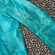Vintage Danier Aqua Leather Jacket (L)