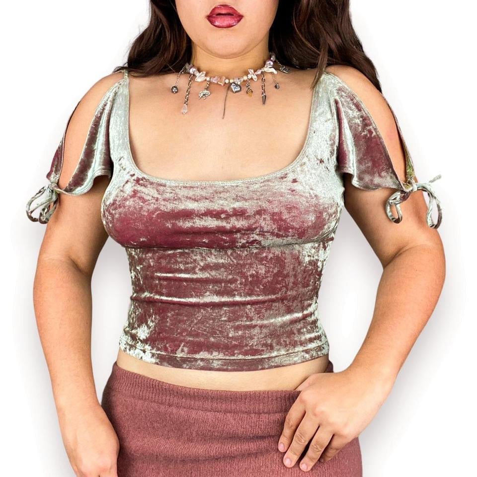 90s Iridescent Velvet Top (M)