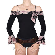 Y2K Off the Shoulder Blouse (M)