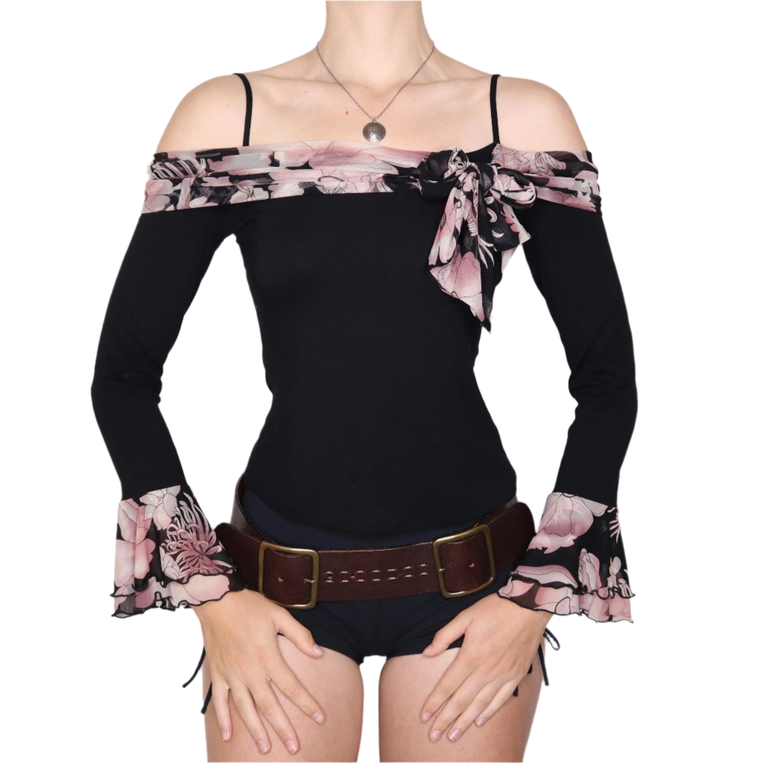 Y2K Off the Shoulder Blouse (M)