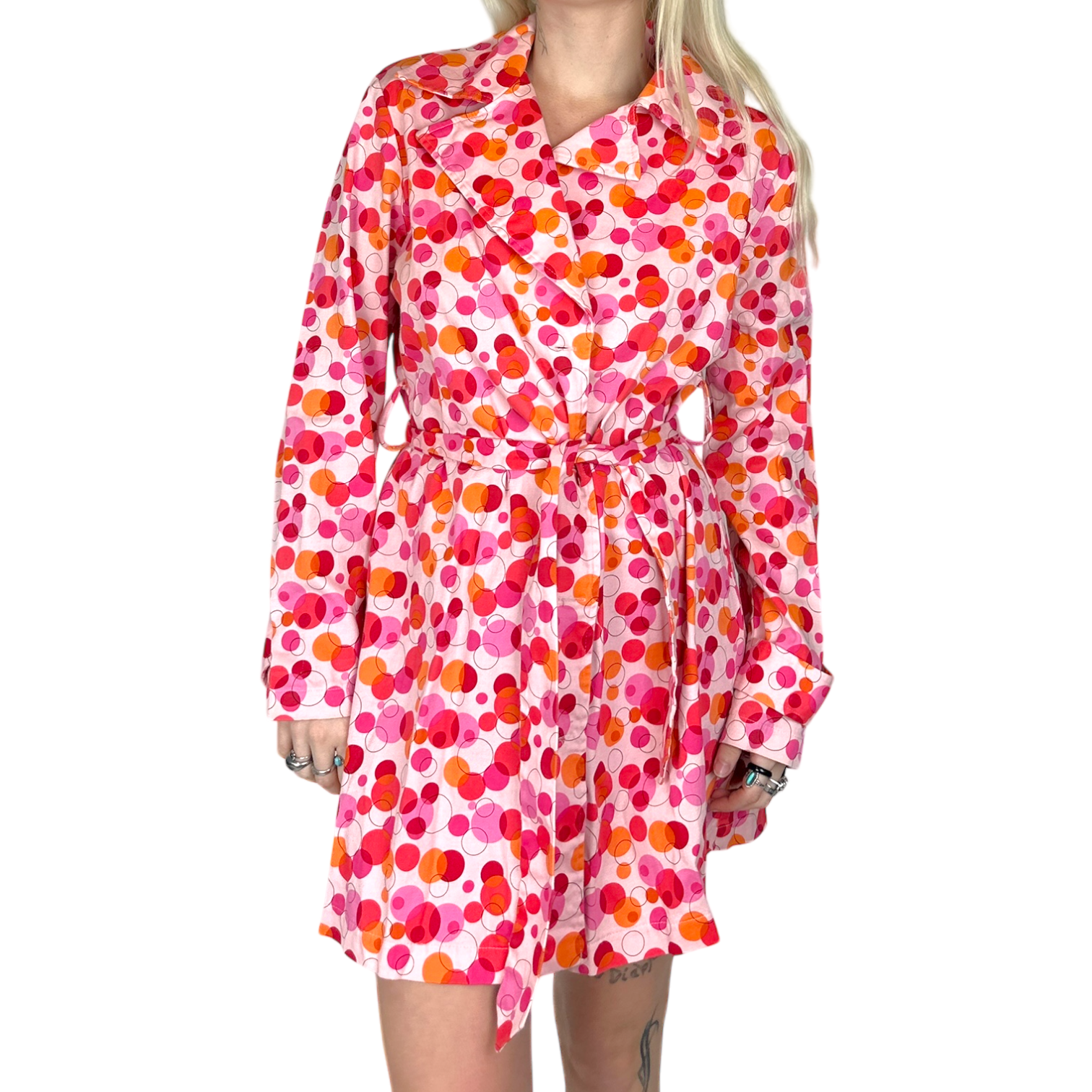Funky Print Trench Coat (M/L)
