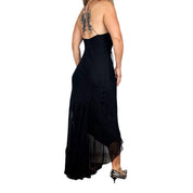 Caché Silk Rose Maxi Dress (M)