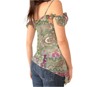 Y2K Whimsy Paisley Top (M)