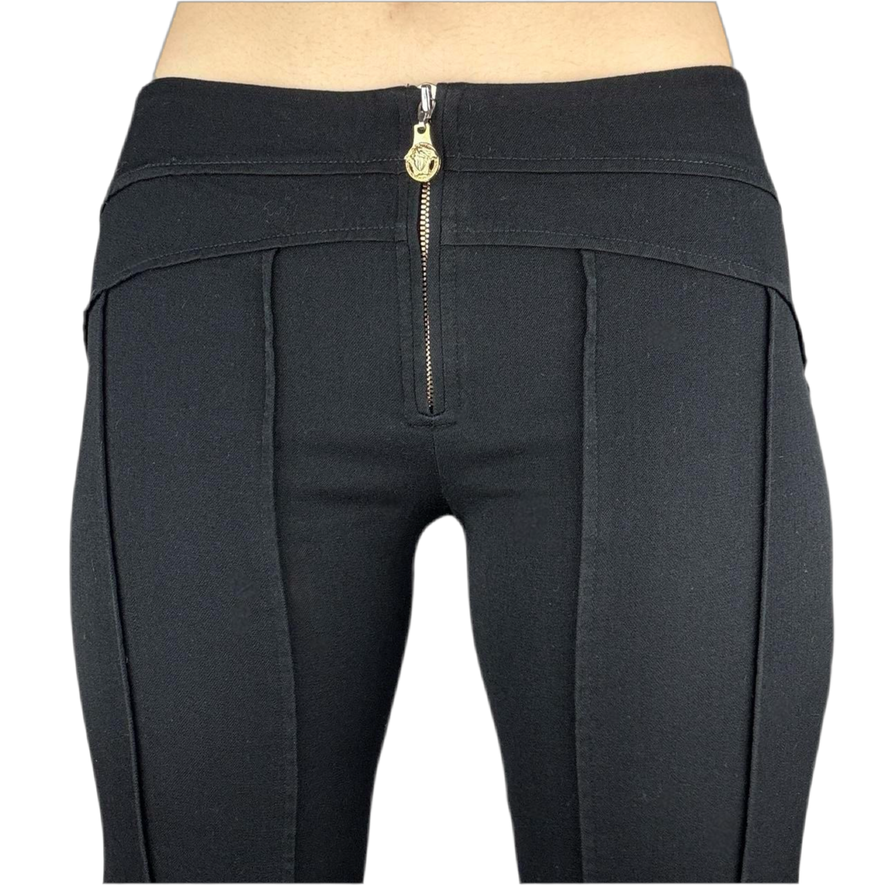 Versace 90s Wool-Blend Zipper Flares (S)