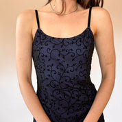 90s Velvet & Mesh Gown (M)