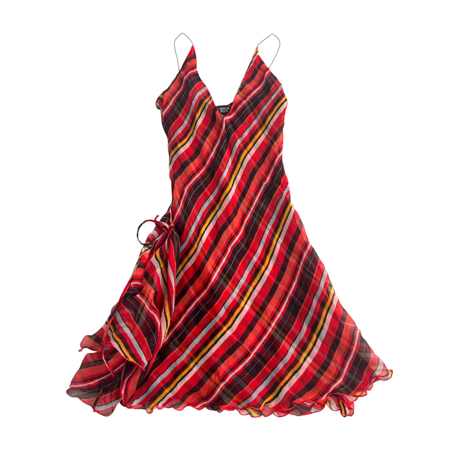 Armani Jeans 100% Silk Striped Mini Dress (S)