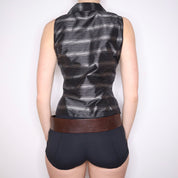 90s Silk Striped Vest (S)