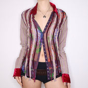 Y2K Funky Abstract Designer Blouse (M)