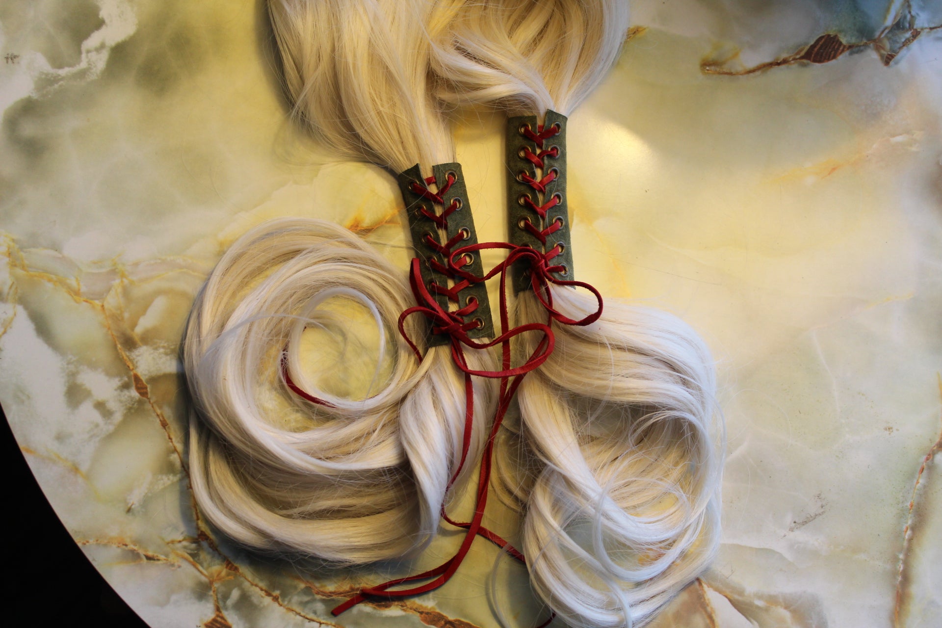 Leather Pigtail Hair Wraps