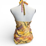 Y2K abstract halter top (s)