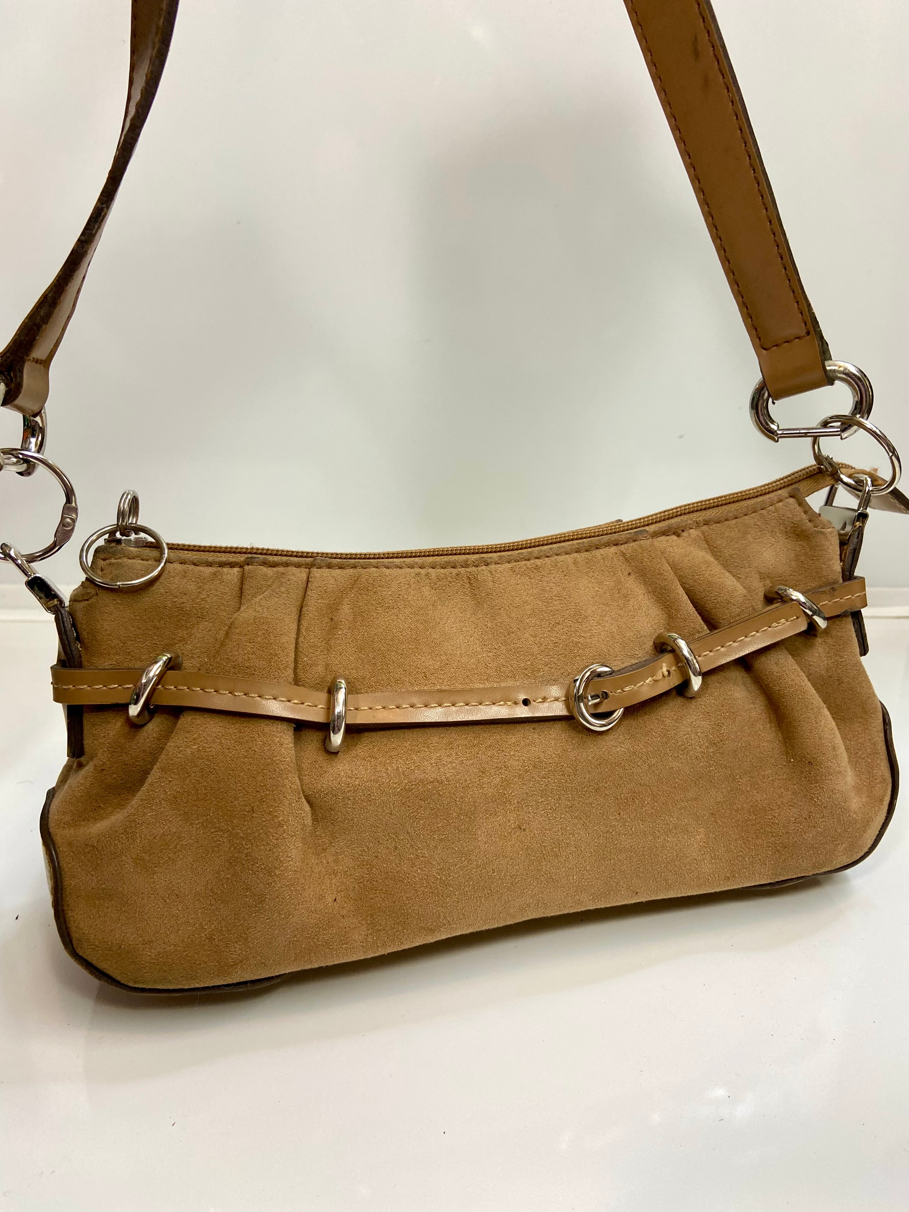 Tan Suede Mondani Purse