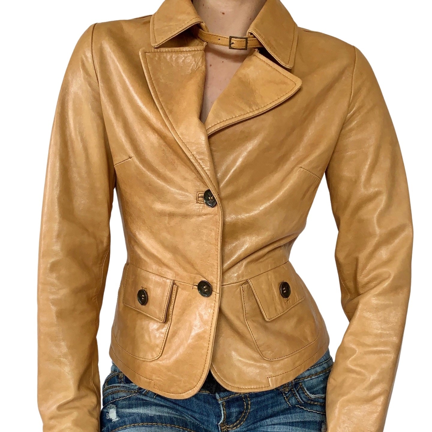 Italian Leather Blazer (S)