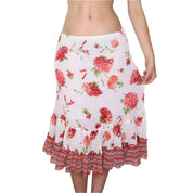 Y2K Italian Floral Midi Skirt (S)