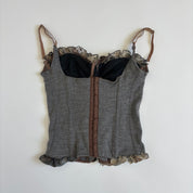 Italian Merino Wool Blend Lace Up Corset (S)
