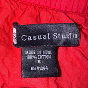 Vintage Flowy Red Maxi Skirt (S)