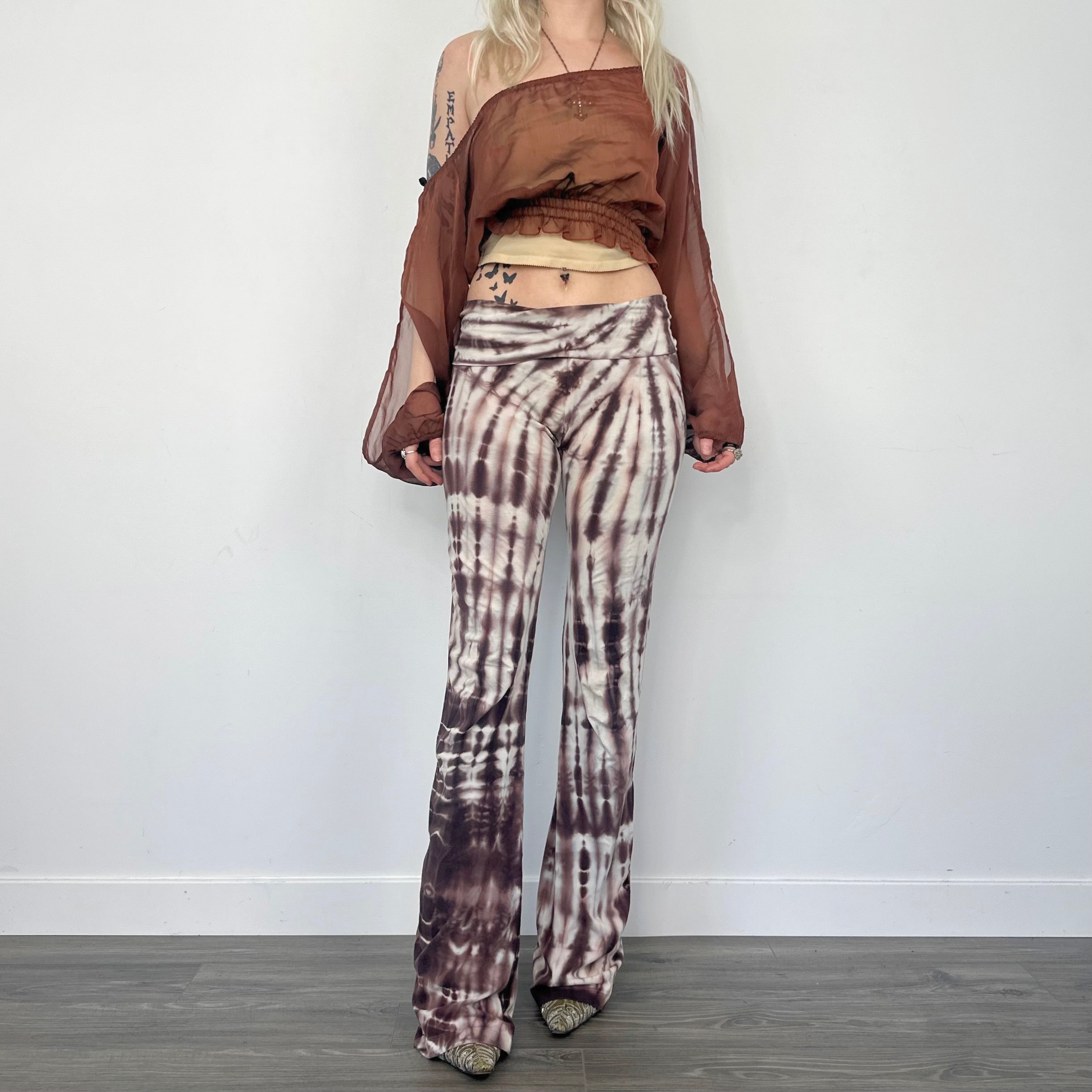 Tie Dye Foldover Flares (S/M)
