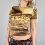 90s Desert Swirl Baby Tee (S/M)