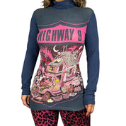 Custo Barcelona “Highway 9” Road Trip Graphic Turtleneck (L)