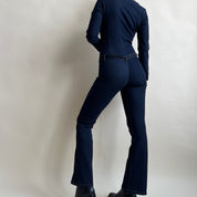 Vintage 90s belted denim jumpsuit (M)