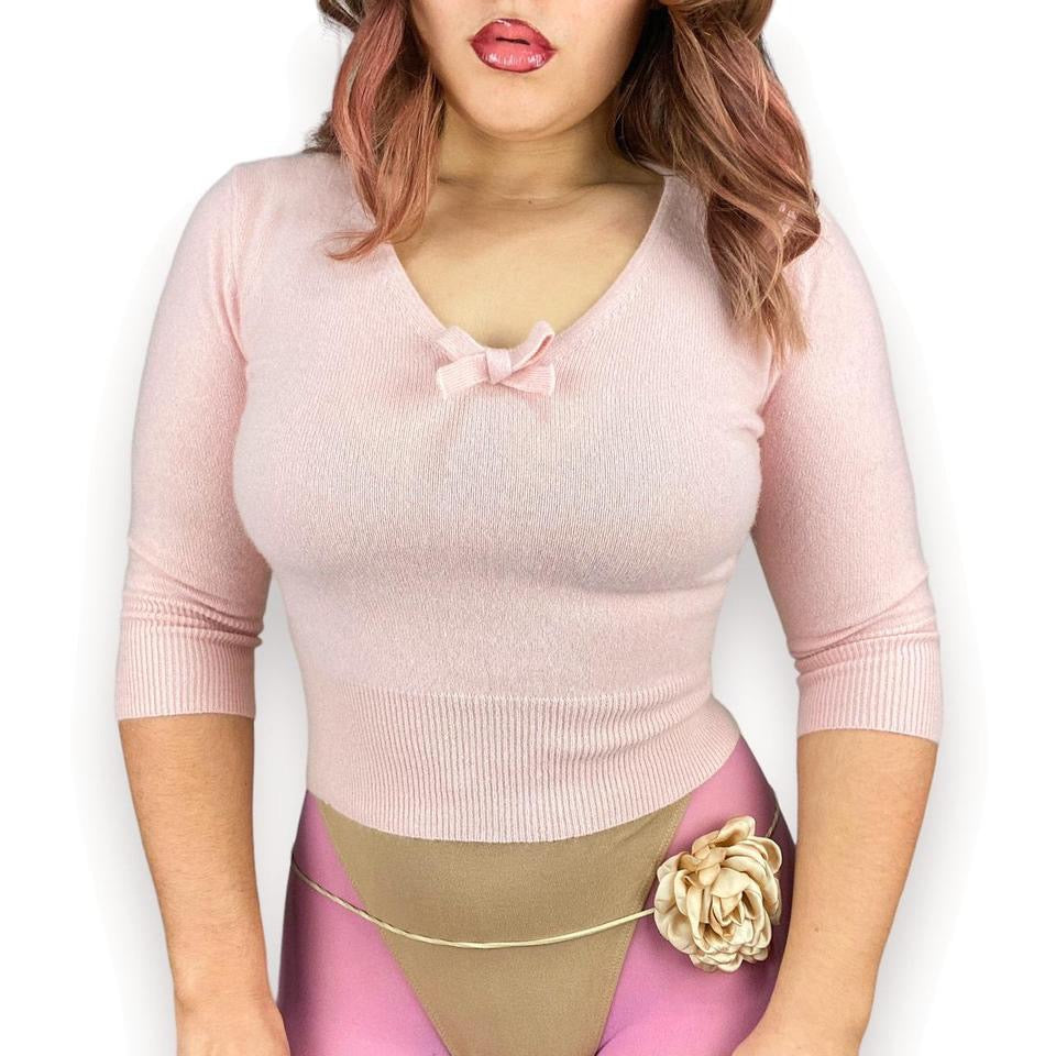 Vintage Cashmere Cropped Ballerina Sweater (S)