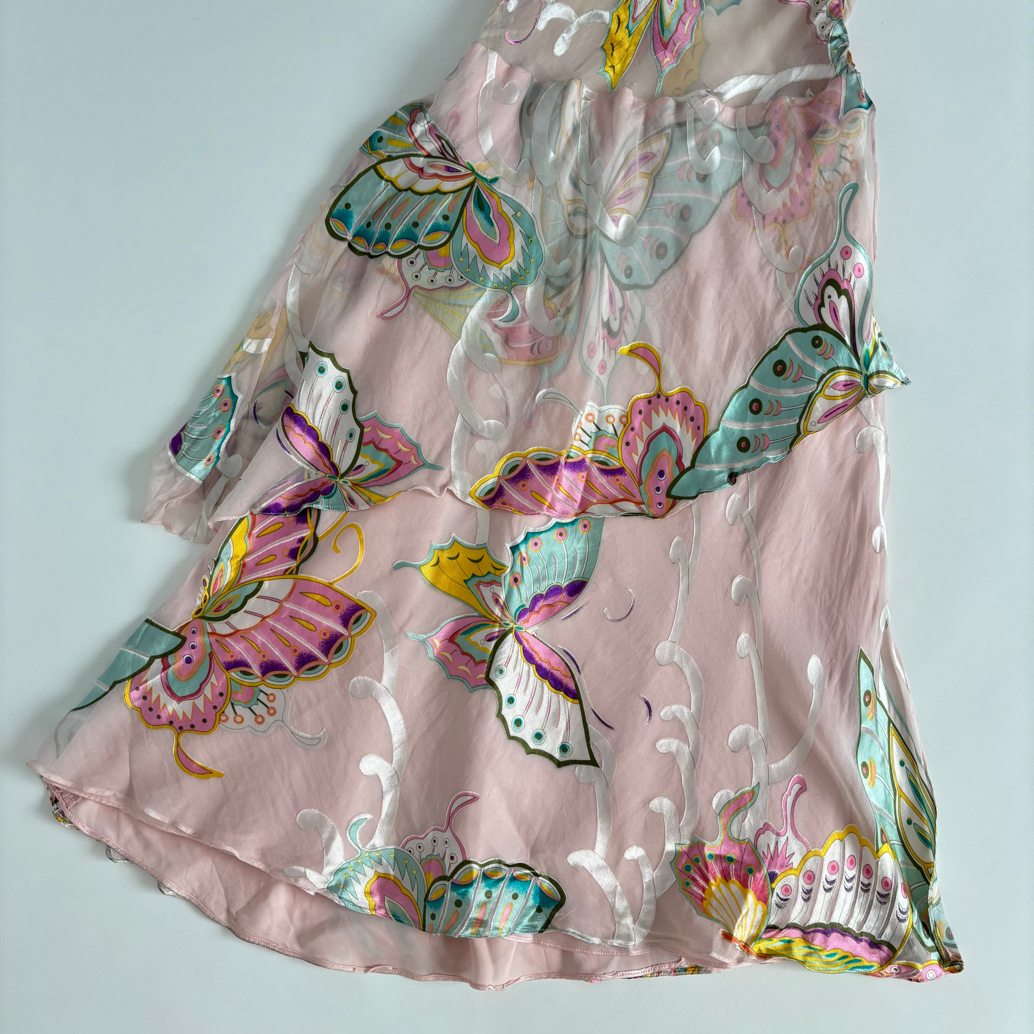 Silk Butterfly Halter Dress (S)